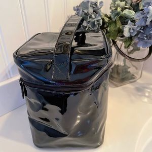Sweet Tulip Tall vinyl cosmetic bag black